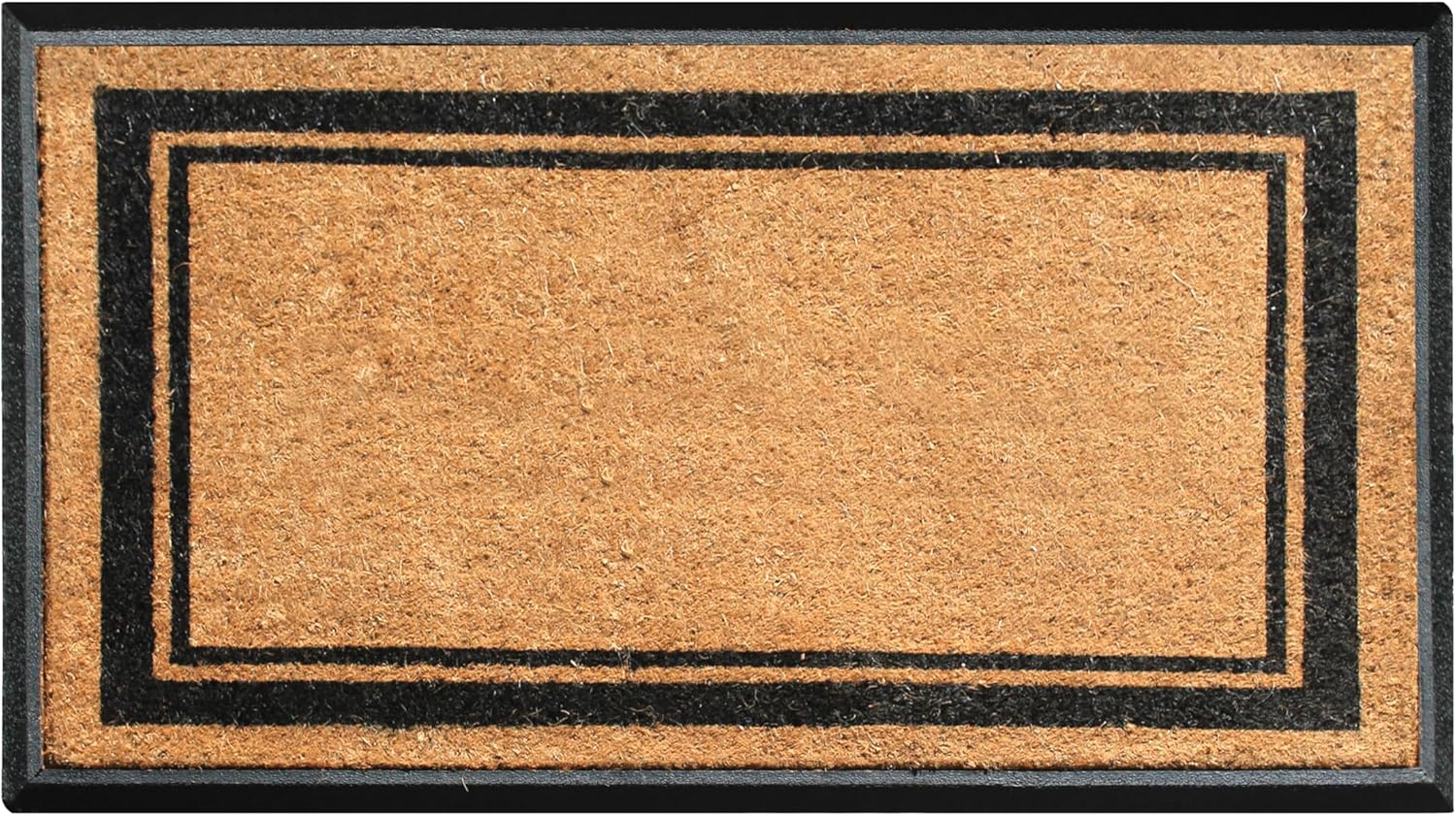 Natural Coir & Rubber Door Mat for Heavy Duty Outdoor Use