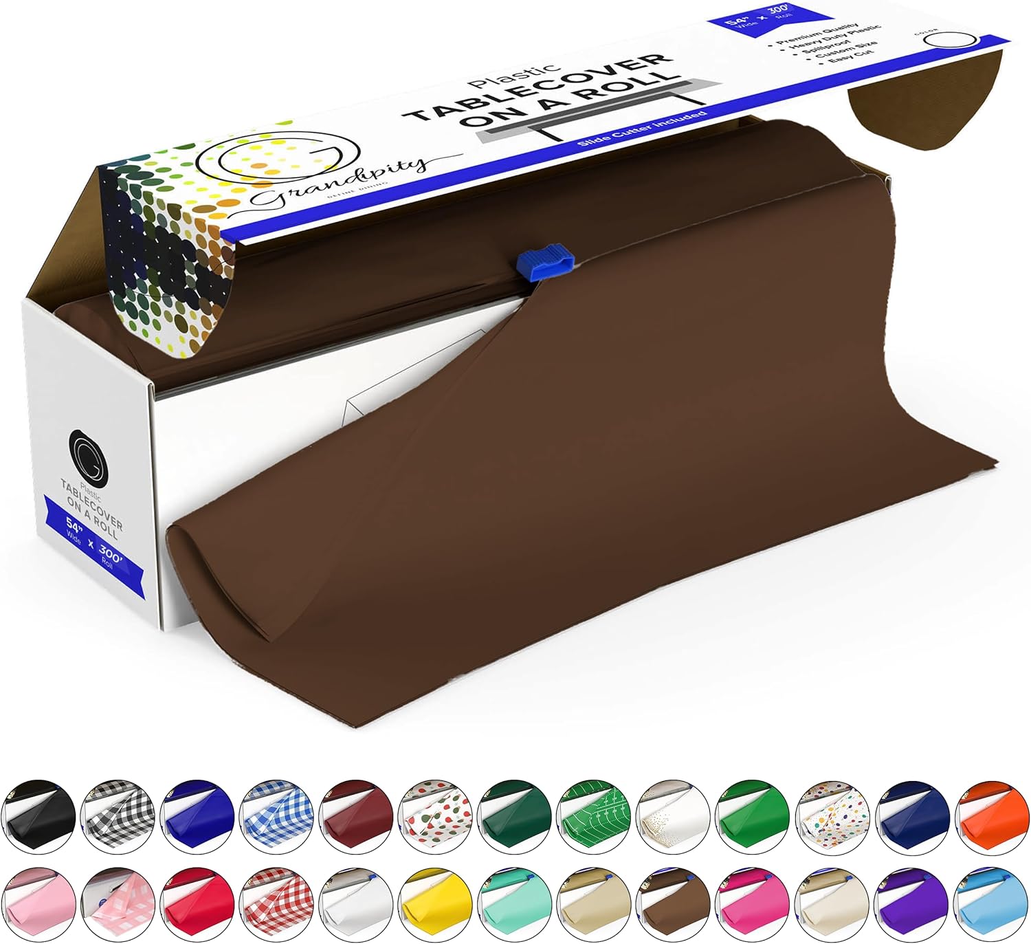 Grandipity Plastic Tablecloth Roll - Perfect for Any Occasion