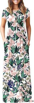 AUSELILY Women's Short Sleeve Loose Maxi Dress - Soft Summer Staple