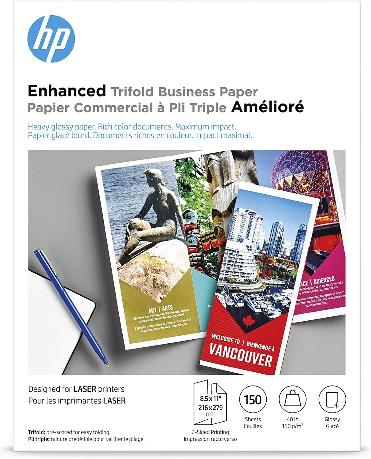 HP Enhanced Tri-fold Business Paper for Professional Prints