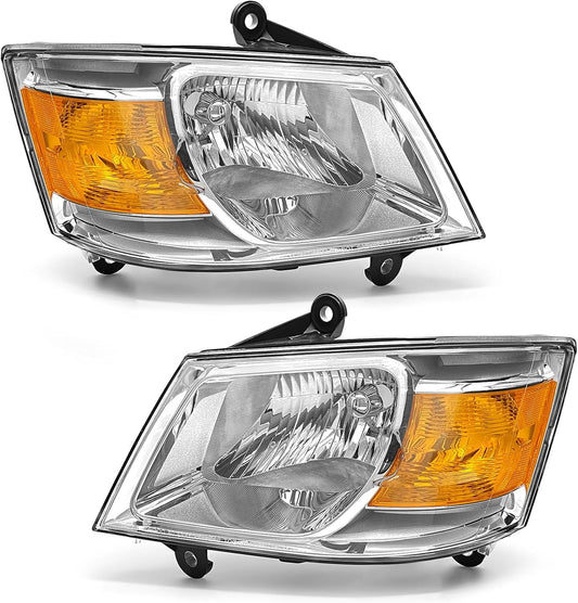 Headlight Assembly Compatible with 2008 2009 2010 Dodge Caravan