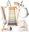 Toddler Musical Instruments 7 in 1 Wooden Xylophone Set - Montessori