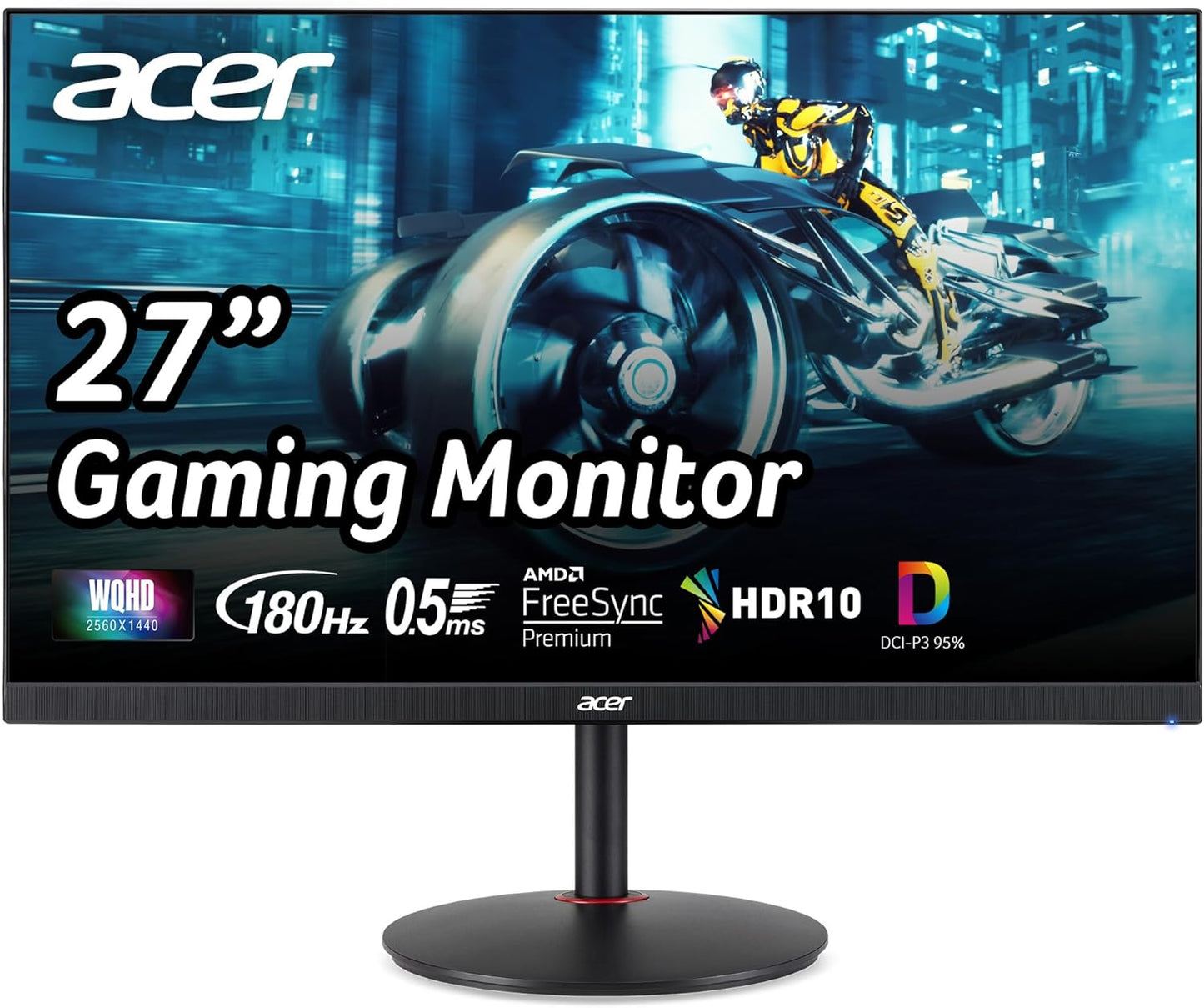 Acer Nitro 27 WQHD Gaming Monitor | Immersive 180Hz Refresh & FreeSync
