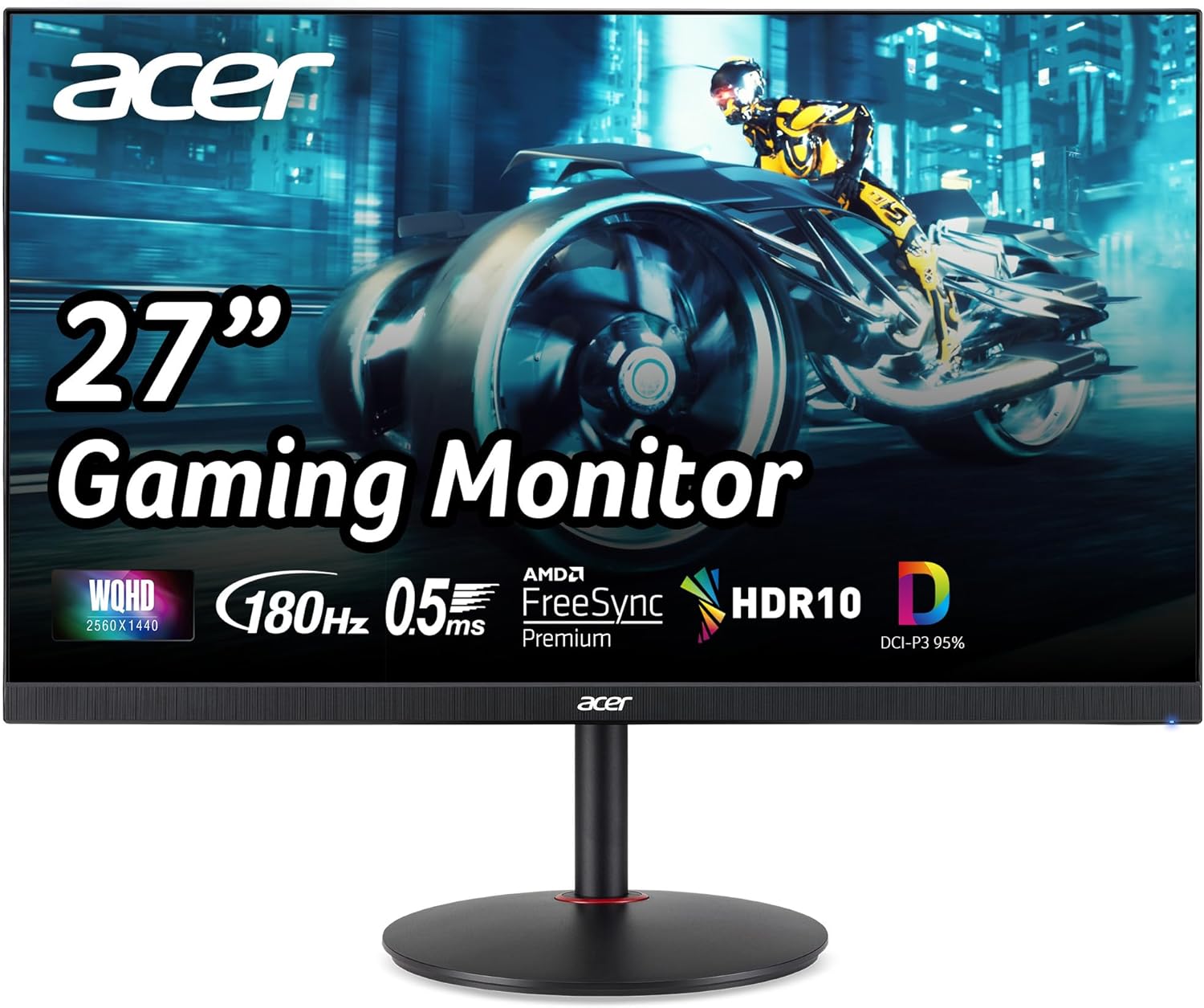 Acer Nitro 27 WQHD Gaming Monitor | Immersive 180Hz Refresh & FreeSync