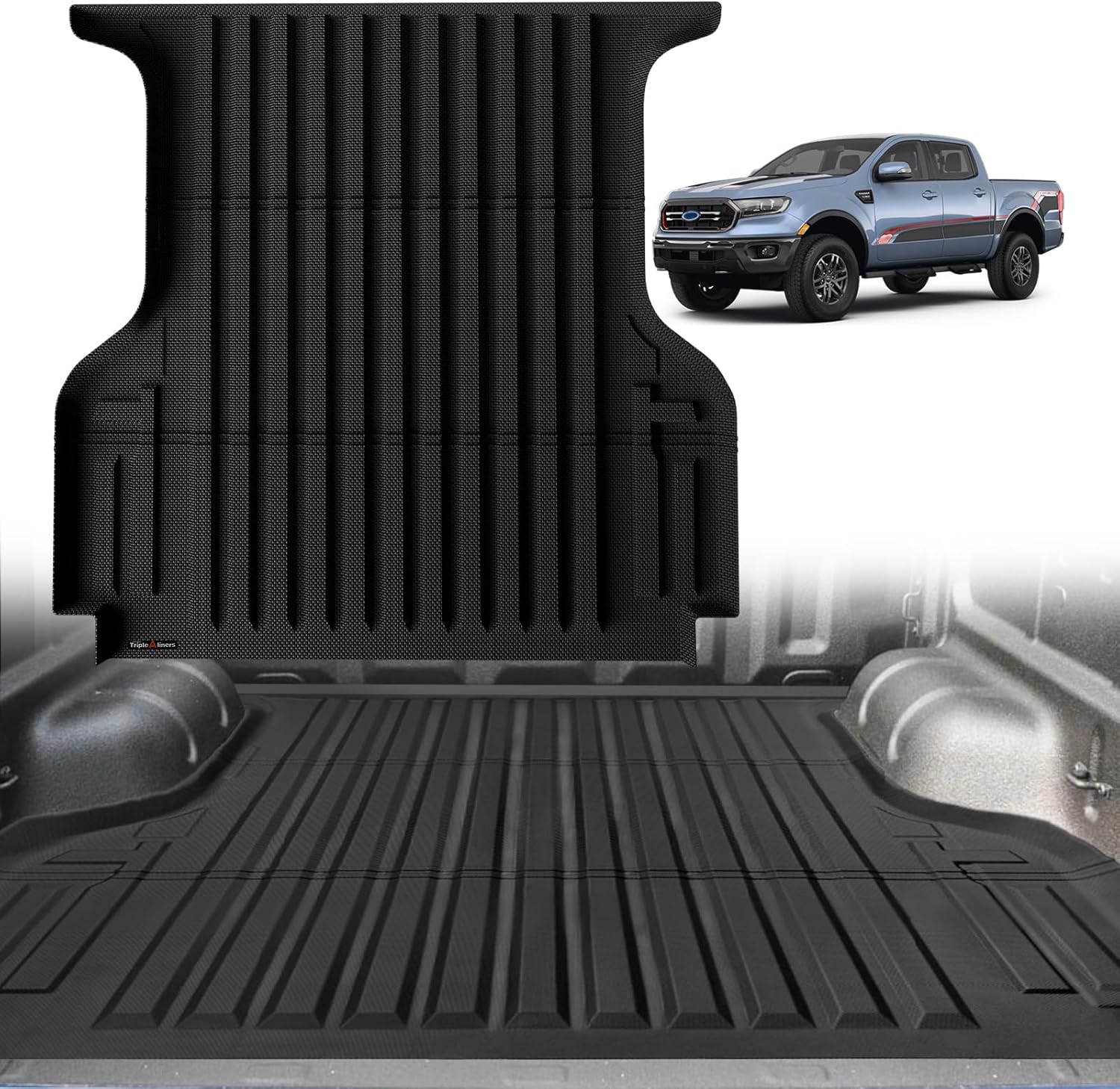 TripleAliners Truck Bed Mat for 2019-2023 Ford Ranger 5FT