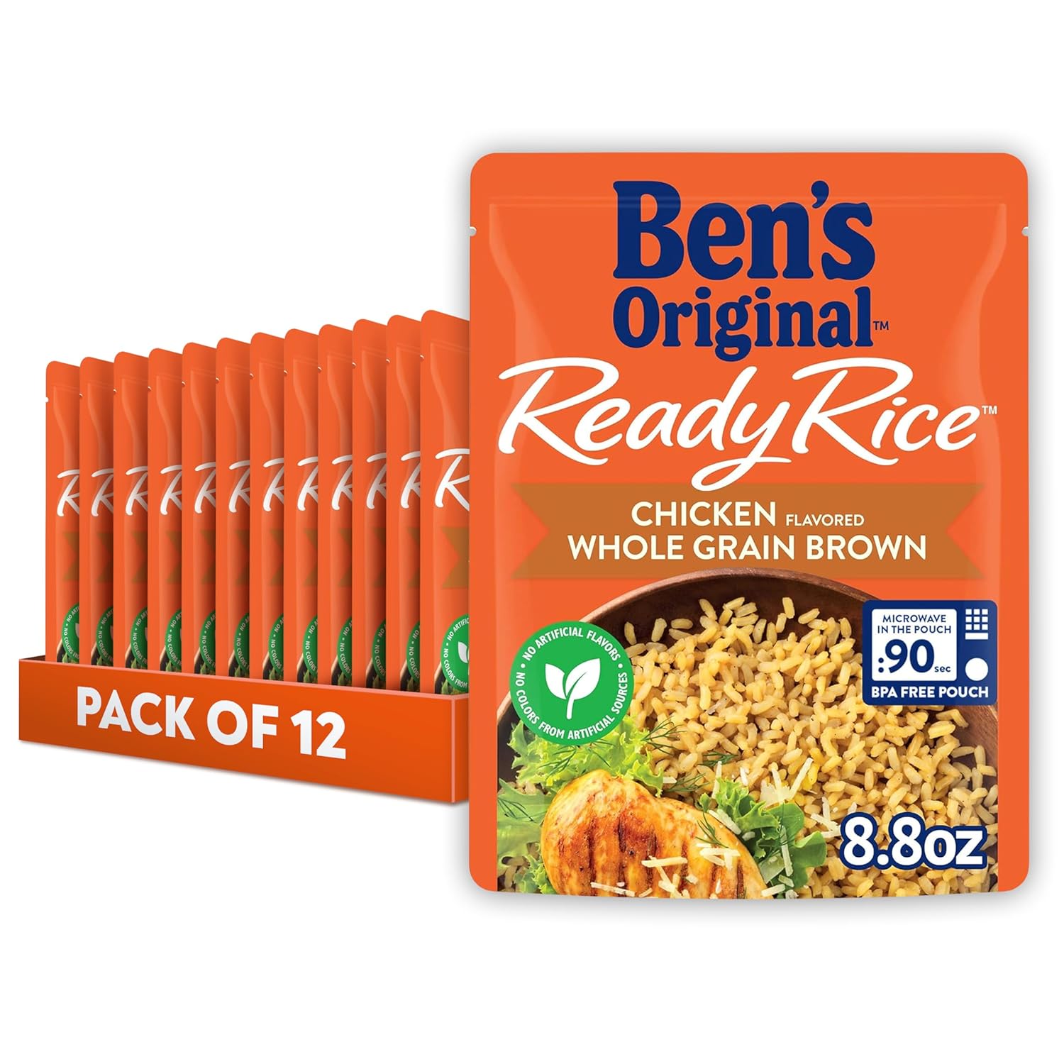 BEN'S ORIGINAL Ready Rice Chicken Flavored Whole Grain Rice