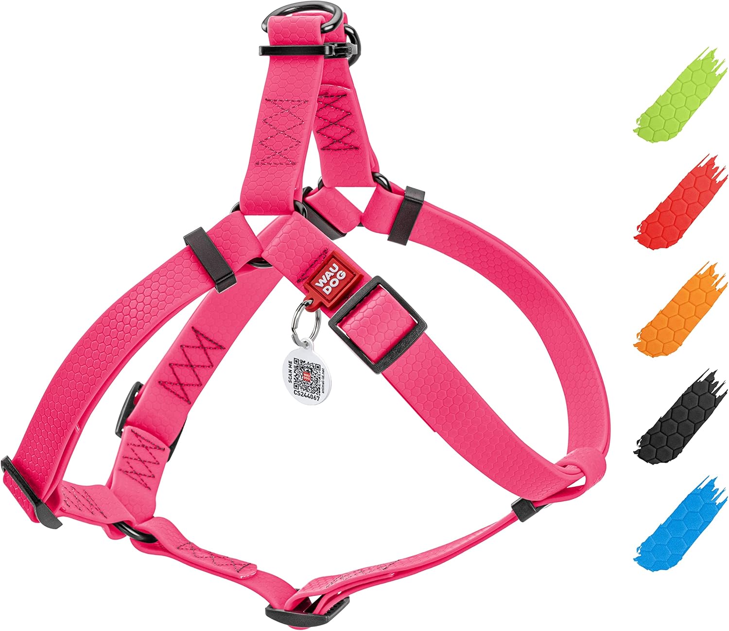 WAUDOG Waterproof Dog Harness - Adjustable for All Dog Sizes