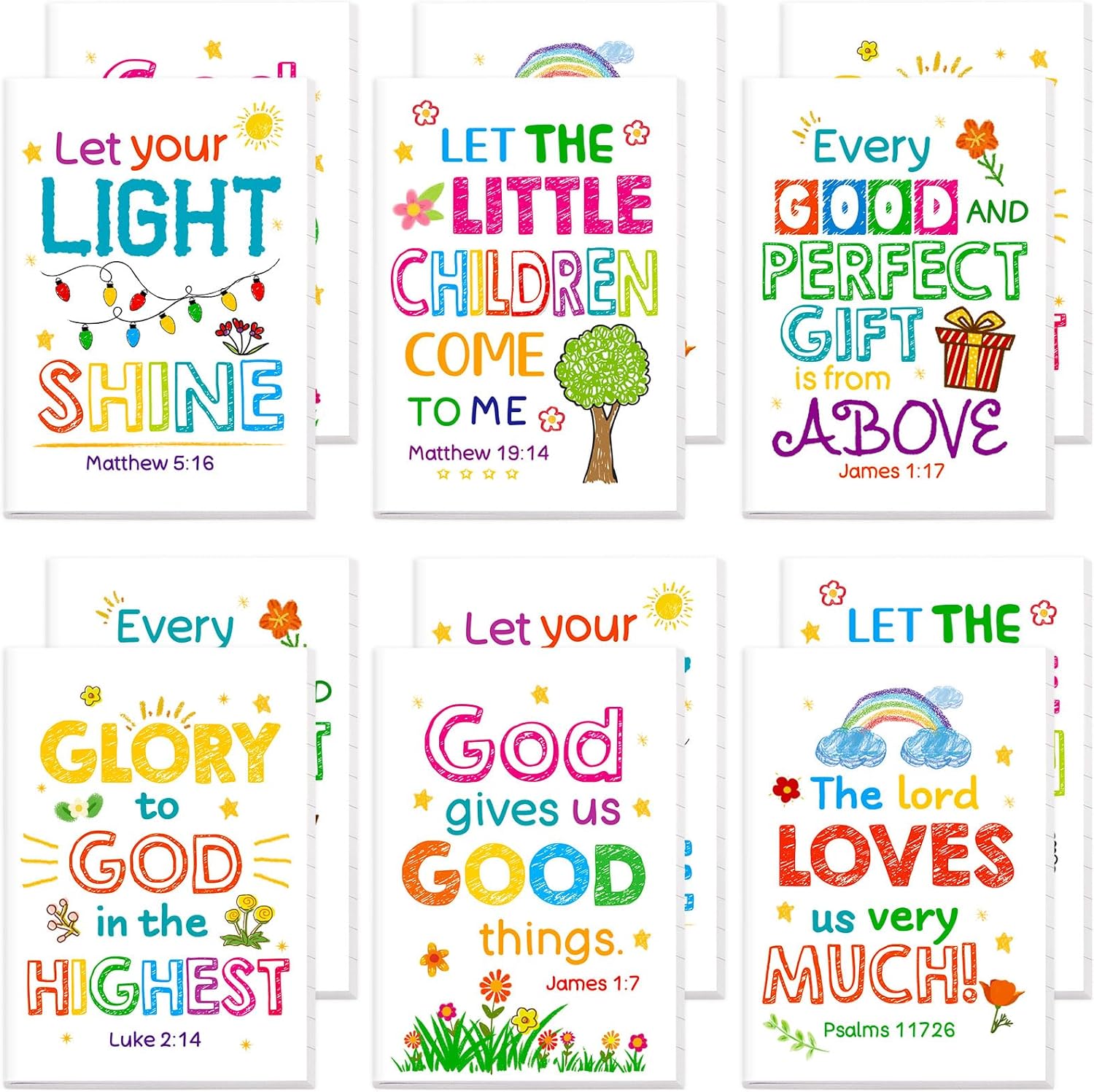 Christian Bible Verse Notepads - Inspirational Party Favors