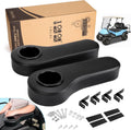 Golf Cart Rear Seat Arm Rest Set with Cup Holder - Easy Install