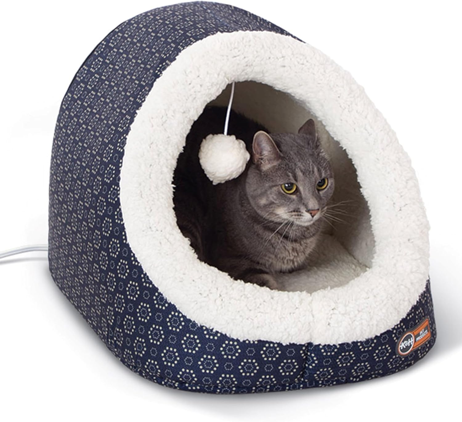K&H Pet Products Thermo-Pet Cave Heated Cat Bed for Comfort