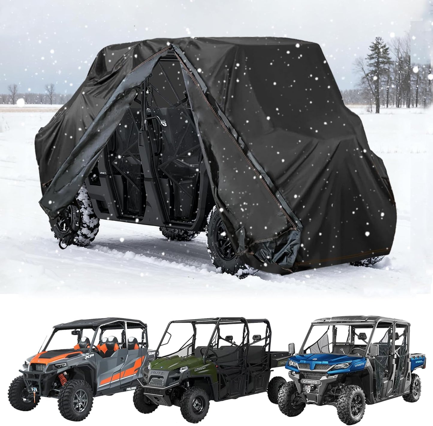 QYMOTO UTV Cover for 4-6 Seater, Waterproof and Windproof