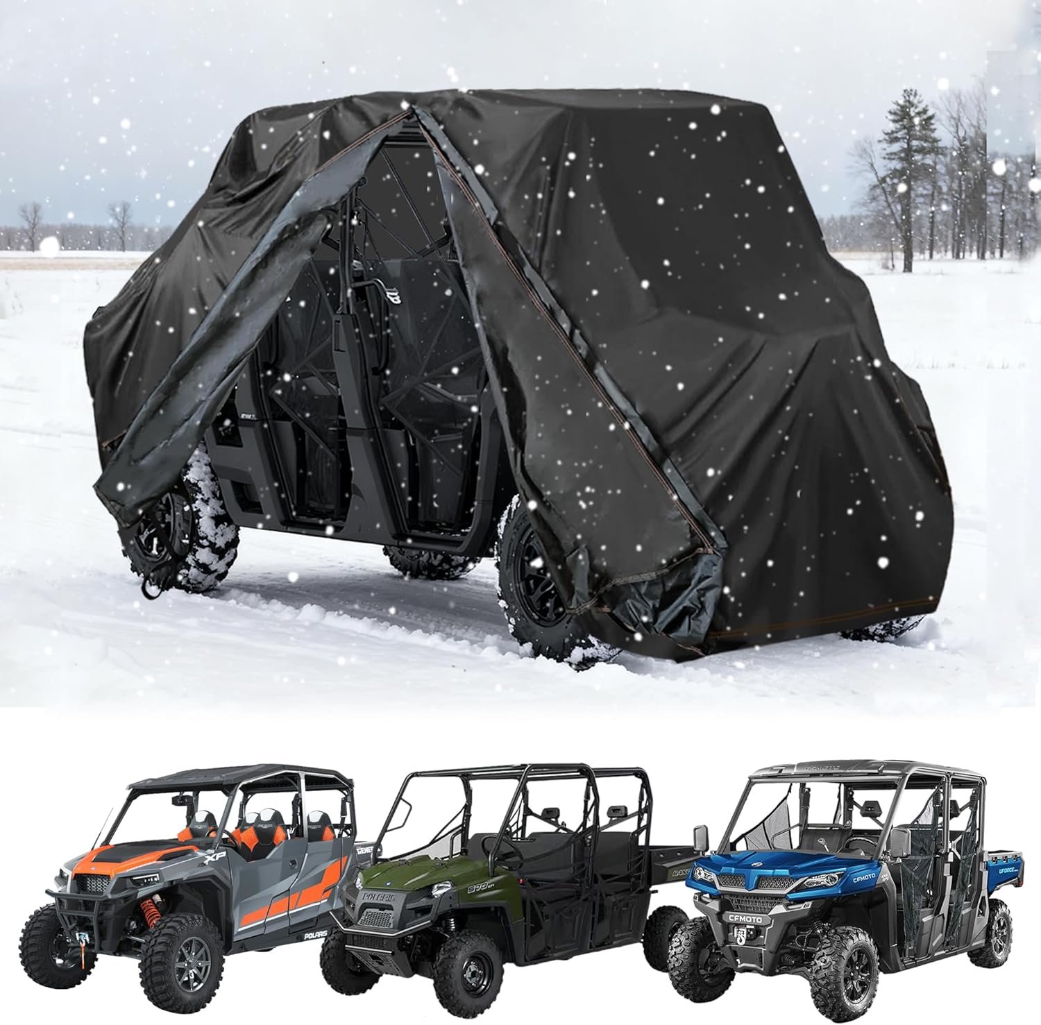 QYMOTO UTV Cover for 4-6 Seater, Waterproof and Windproof
