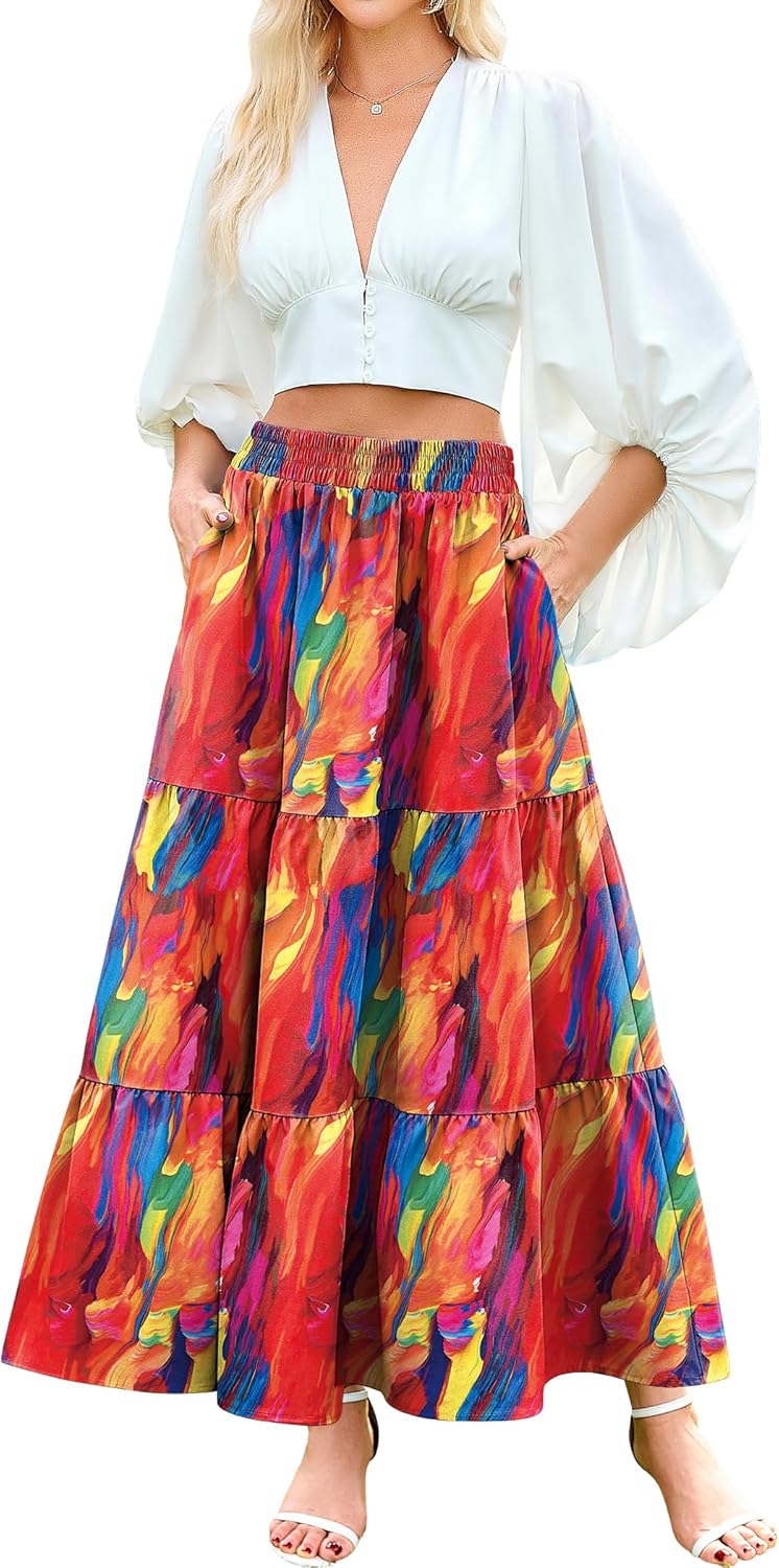 Arolina Maxi Skirt for Women: Trendy Boho Beach Style