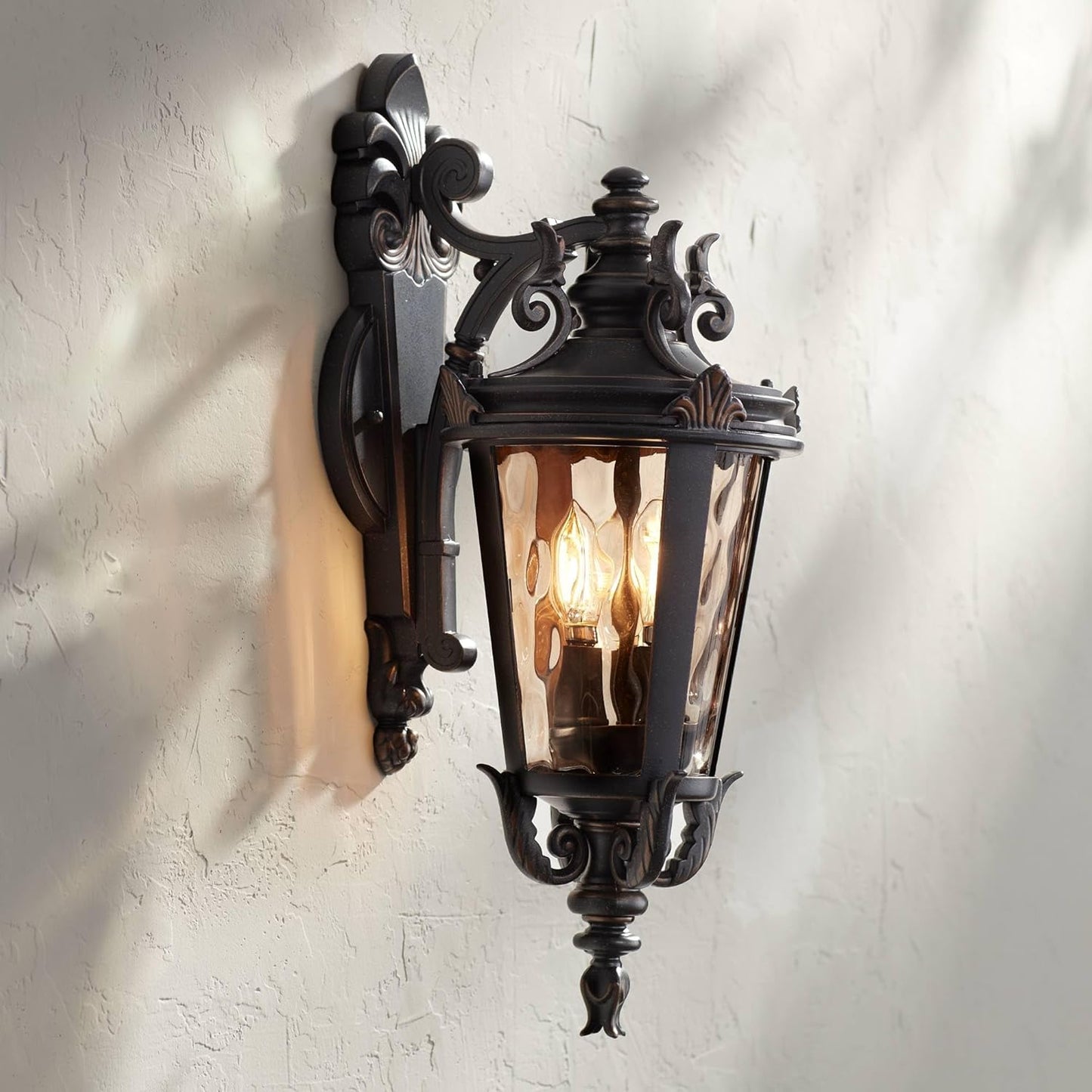 Casa Marseille Outdoor Wall Light Fixture with Vintage Charm