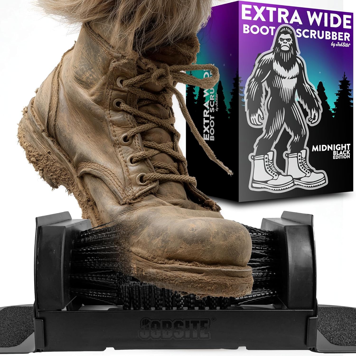 Midnight Black Boot Scrubber - Ultimate Outdoor Shoe Cleaner