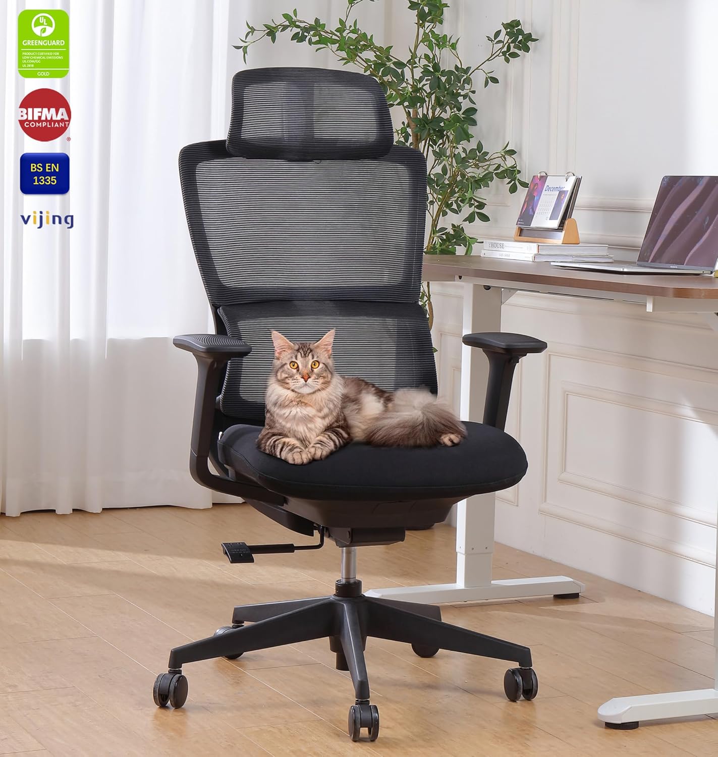 Yoga-Inspired Gaming Chair, Lumbar Support, 8 Comforts, Lay Back, vijing