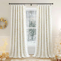 Beauoop Christmas Velvet Curtains 96 Inches Long for Holiday Decor