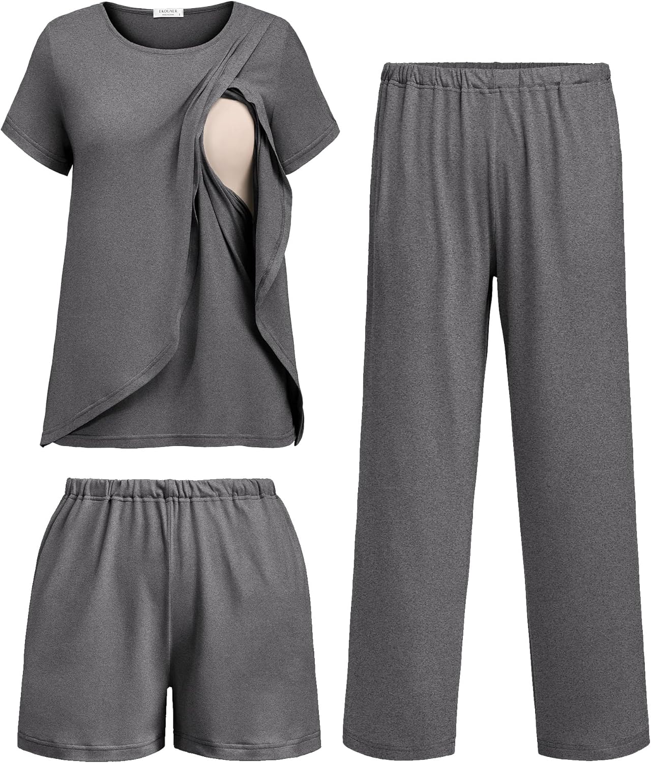 Ekouaer Maternity Nursing Pajamas Set for Comfort and Style