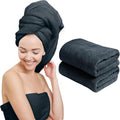 Scala Extra Large Hair Towel 24 in x 48 in - Fast Drying, Anti Frizz
