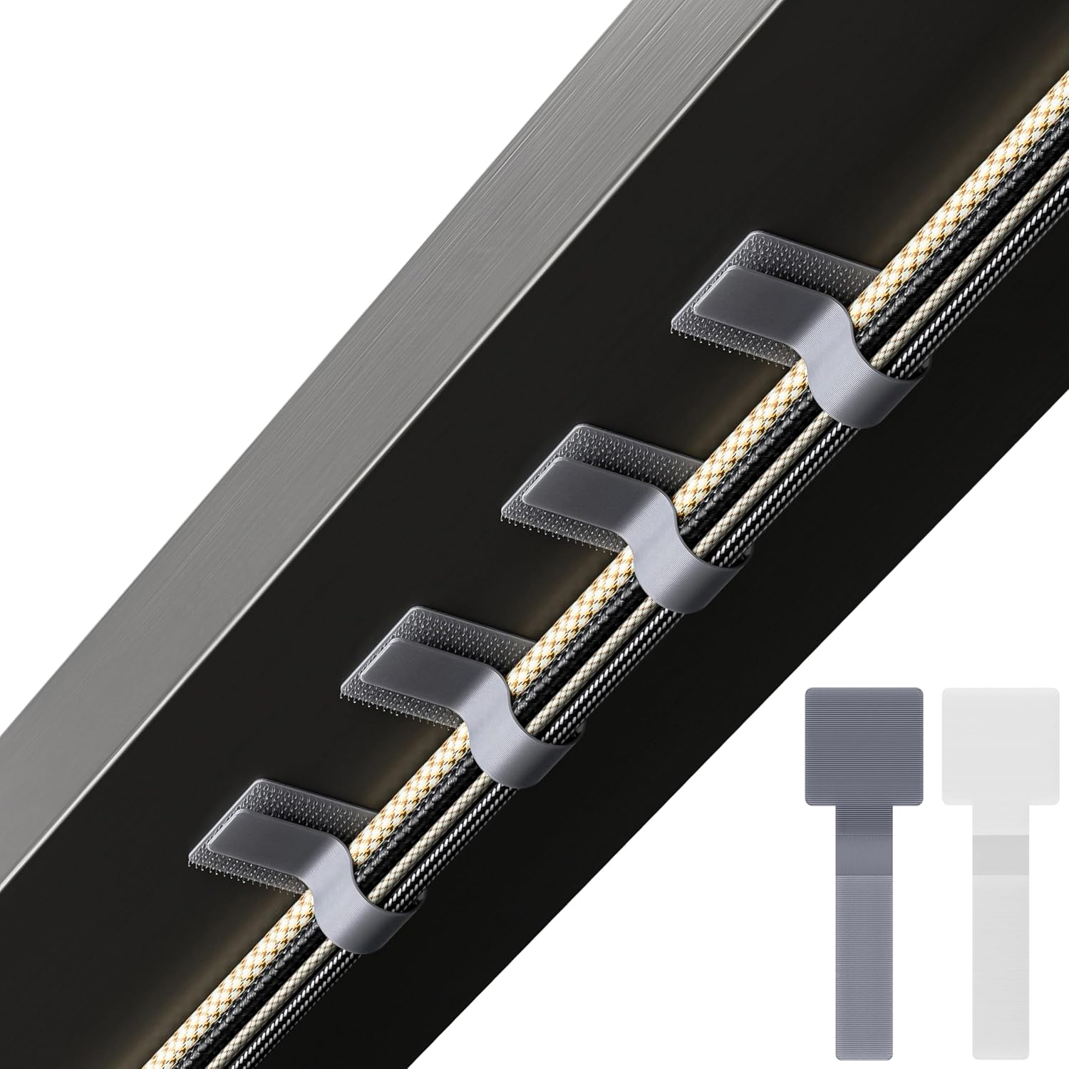 Sticky-back Cable Ties for Easy Organization