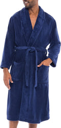 Alexander Del Rossa Mens Robe Plush - Extra Thick Warm Fleece