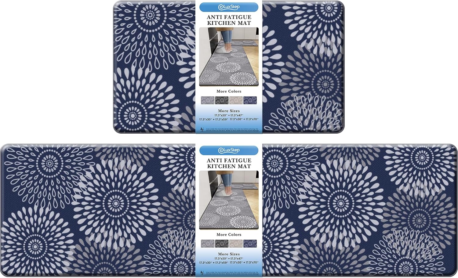 LuxStep Kitchen Mat Cushioned Anti-Fatigue Waterproof Set