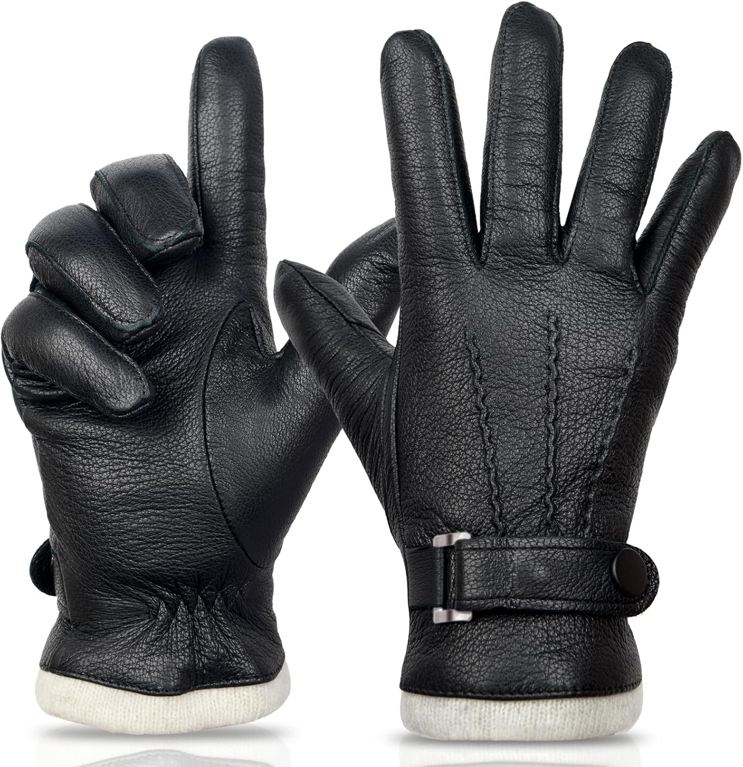 Touchscreen Winter Gloves for Men: Cashmere Lined Luxury by SURAWIL