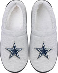 NFL Team Big Logo Grey Sweatshirt Slippers for Comfort