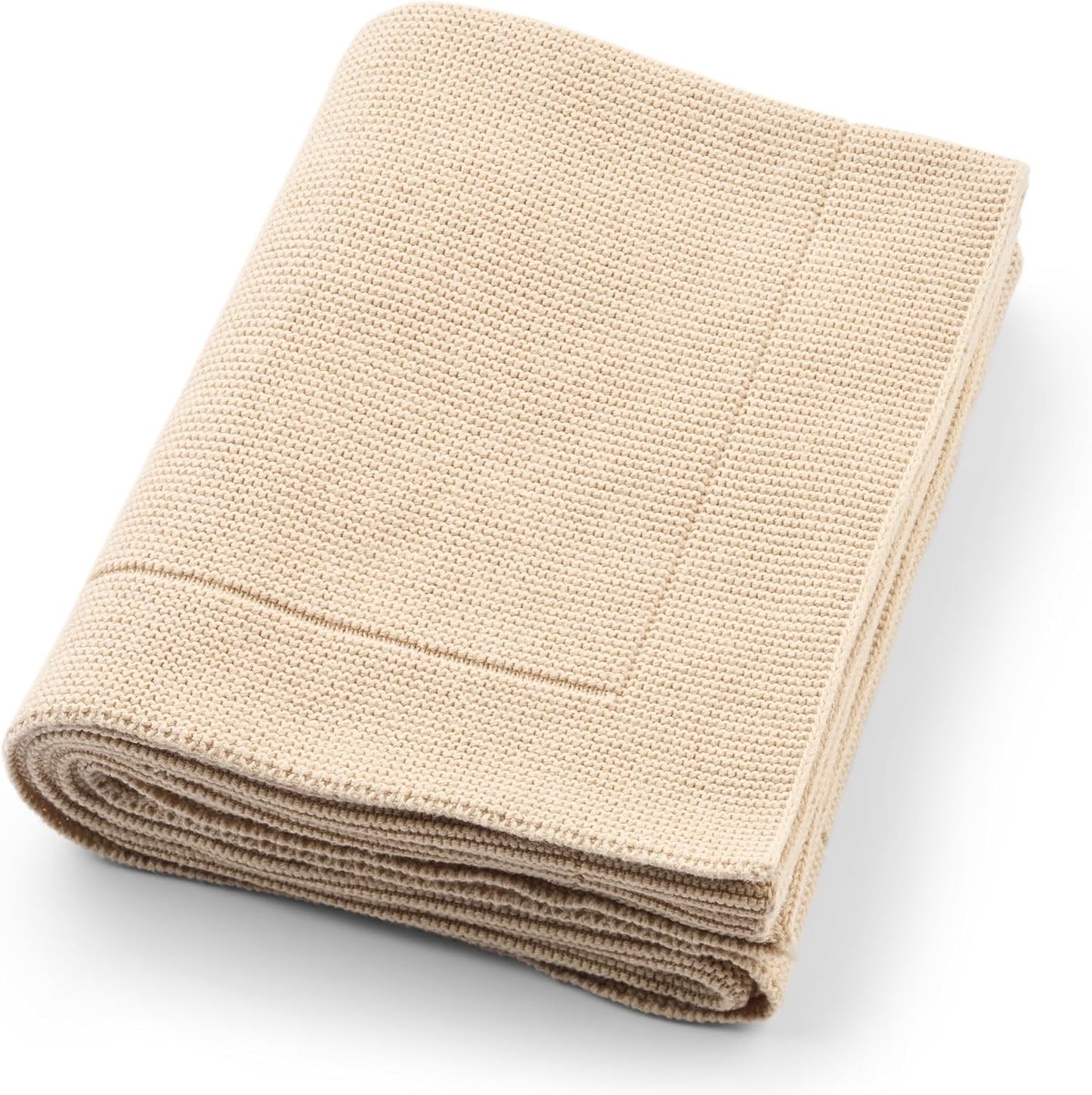Knitted Organic Cotton Baby Blanket for Newborns - Soft & Cozy