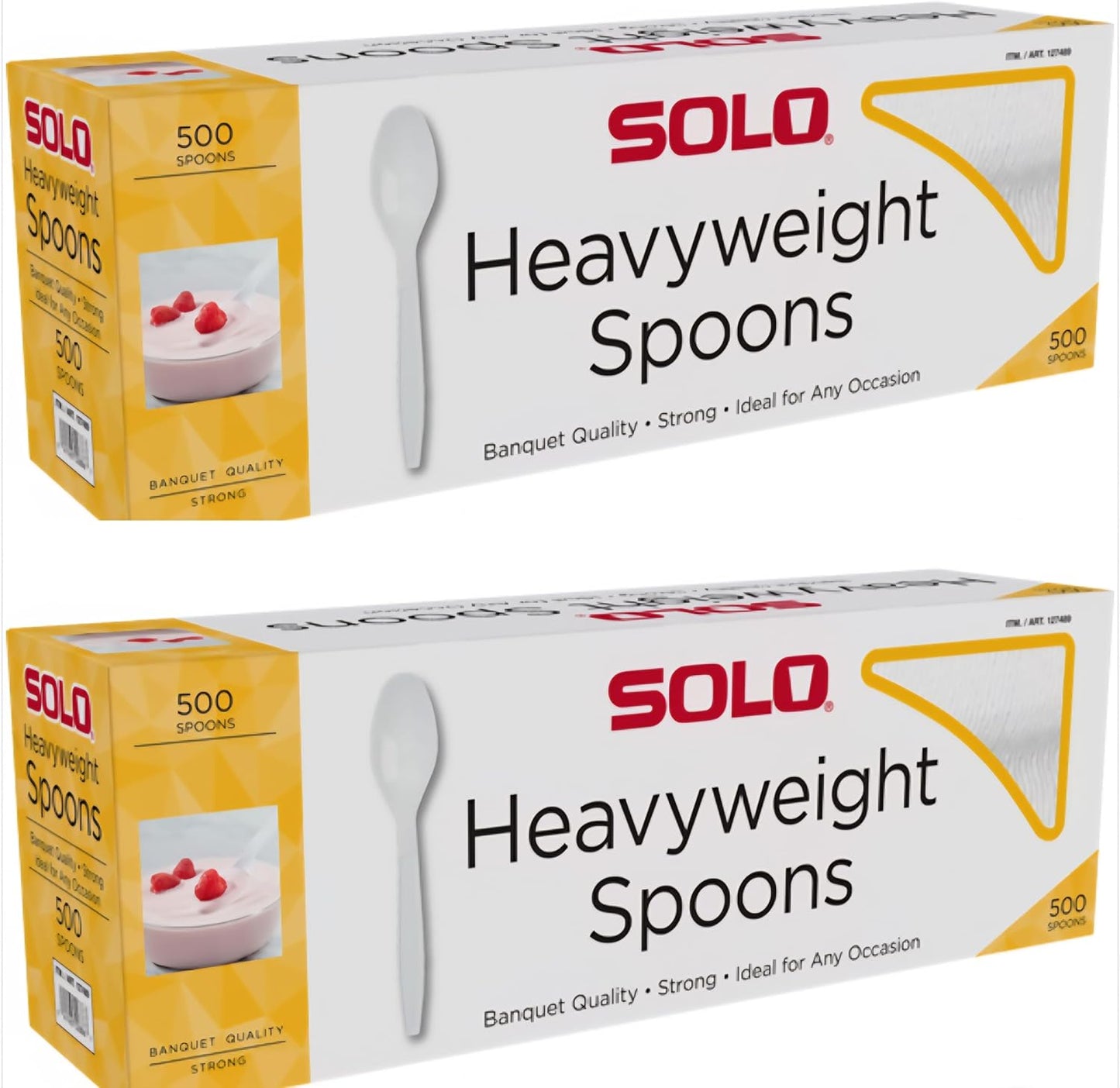 Solo White Heavyweight Spoons, 500 Count for All Occasions