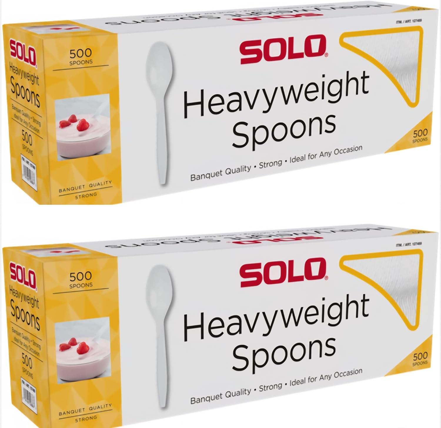 Solo White Heavyweight Spoons, 500 Count for All Occasions