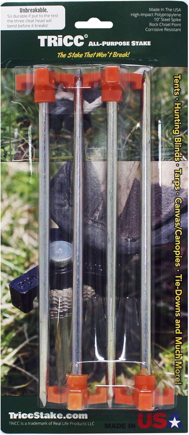 Premium USA-Made Unbreakable Steel Tent Stakes