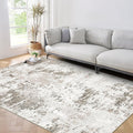 5x7 Area Rugs Modern Abstract Faux Wool Rug - Ultra-Soft Low Pile