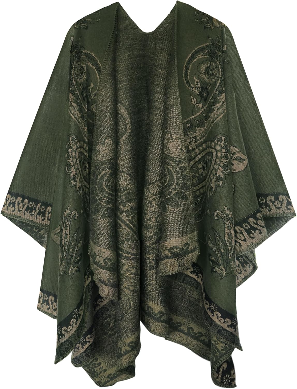 Urban CoCo Women's Color Block Shawl Wrap for Cozy Winter Style