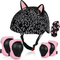 Kids Bike Helmet Set with Knee and Elbow Pads for Safety