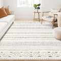 Large Living Room Area Rug 7x9 - Soft Machine Washable Boho Rug