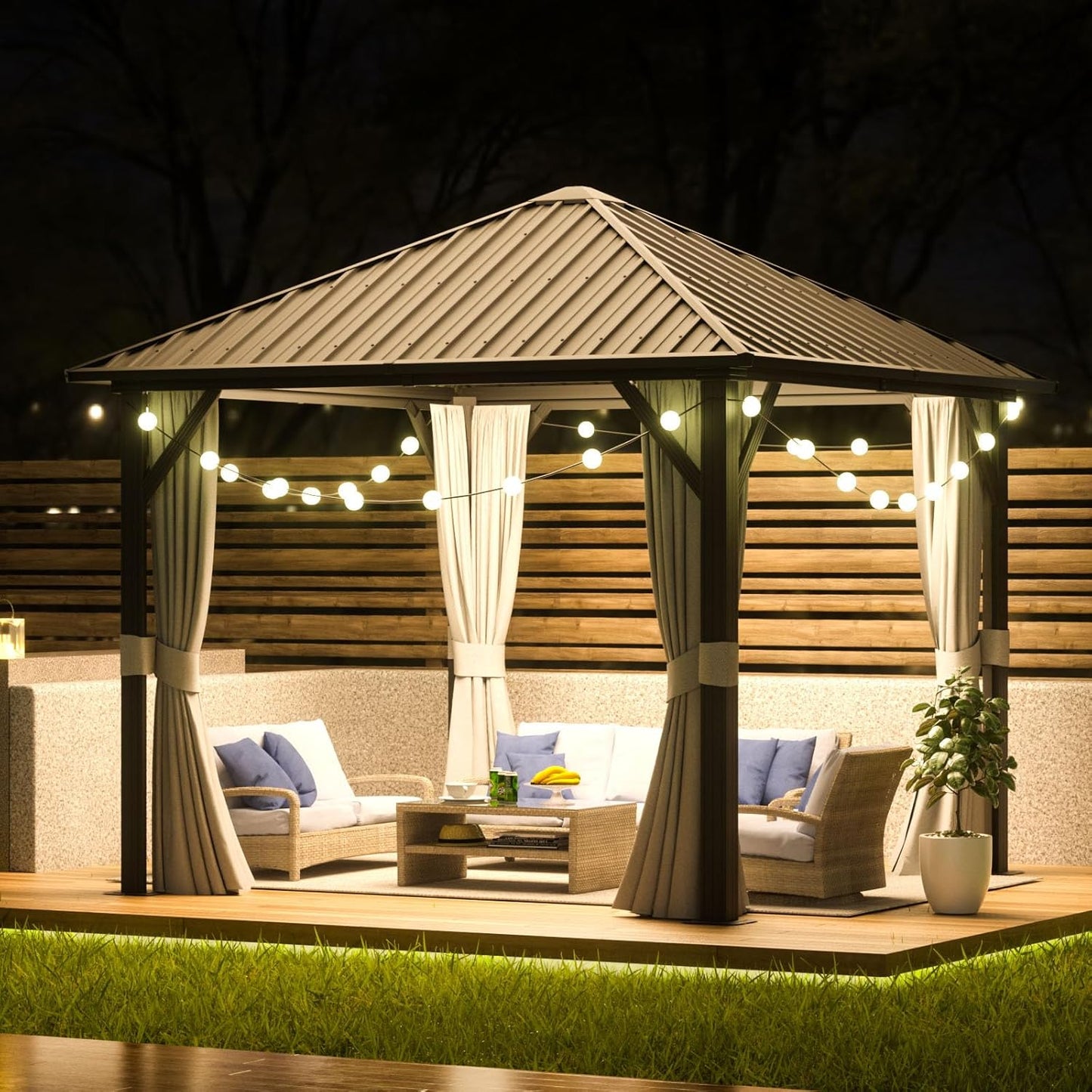 Aoxun 10 x 10 Hardtop Gazebo for Outdoor Comfort and Style