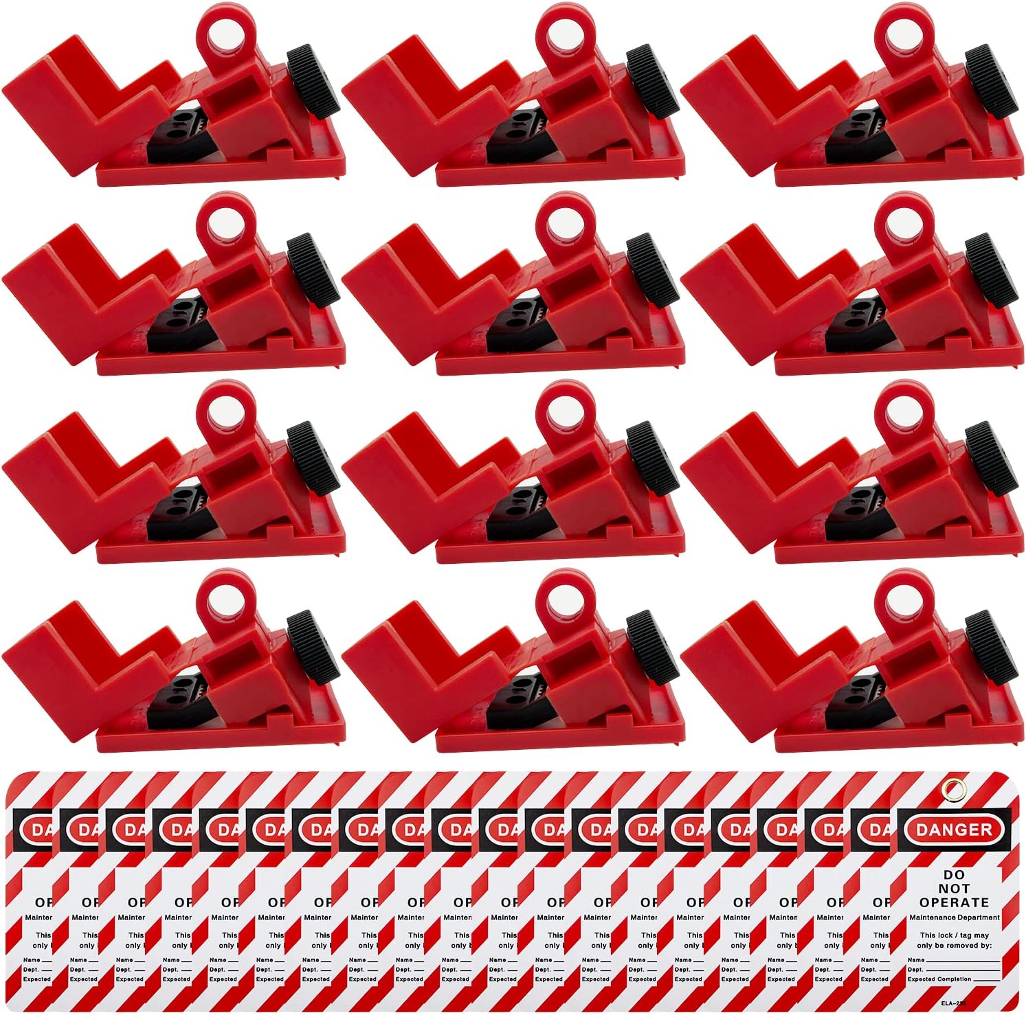 SAFBY Circuit Breaker Lockout Device - 12 PCS LOTO Kit for Safety