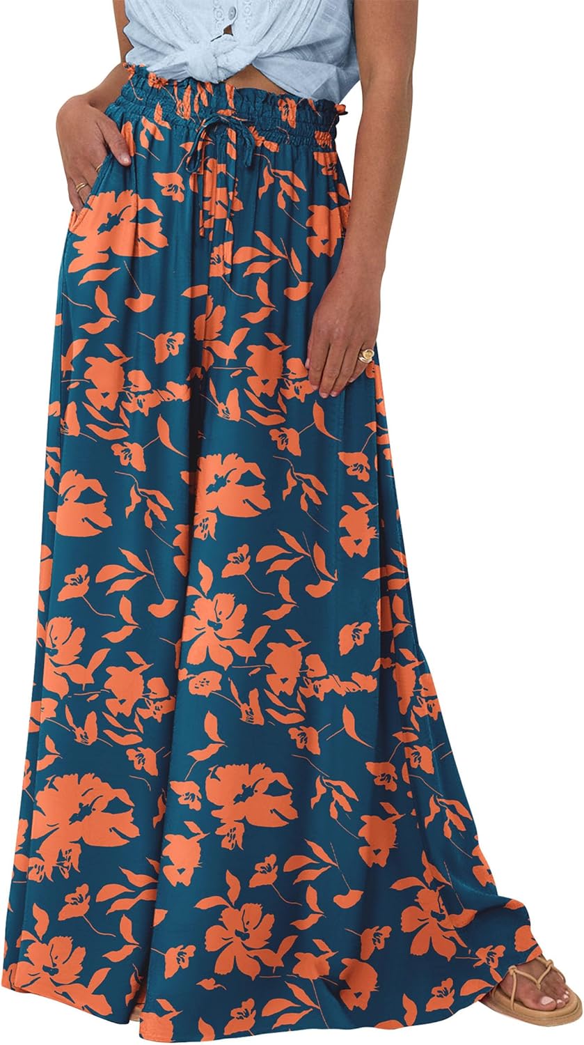 PRETTYGARDEN Women's Summer Wide Leg Palazzo Pants for Comfort