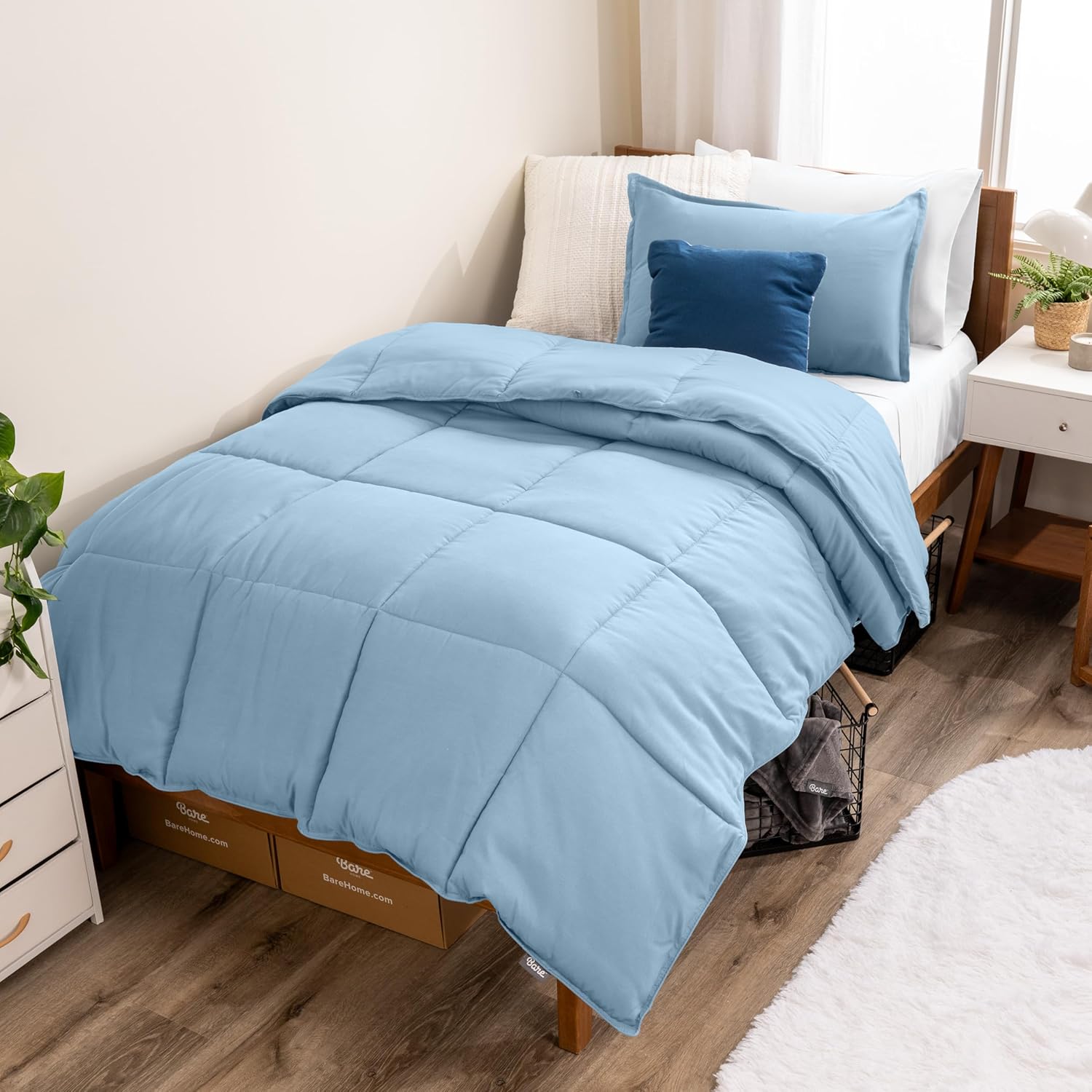Bare Home Comforter Set - Ultra-Soft Goose Down Alternative