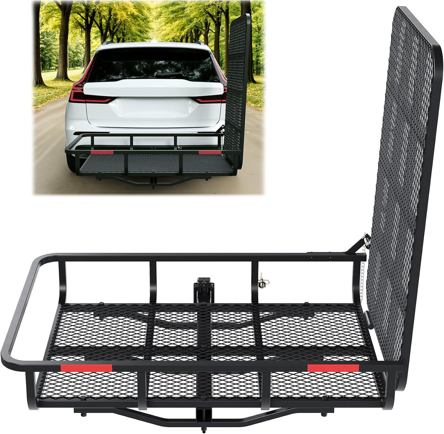 ECOTRIC Hitch Mount Wheelchair Carrier with Mobility Ramp