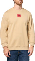 HUGO Men's Regular Fit Square Logo Jersey Sweatshirt - Clean Everyday