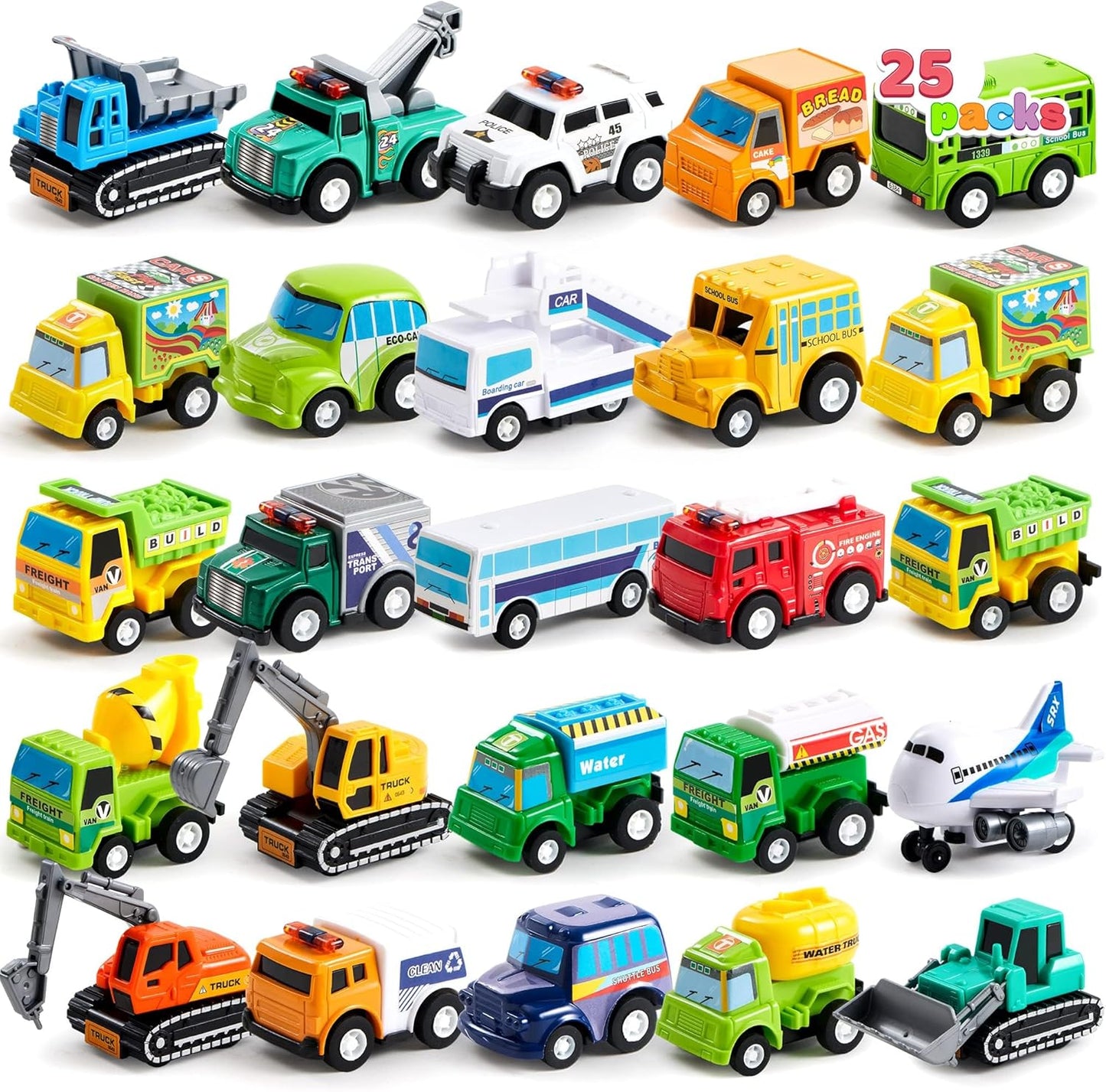 25 Pc Pull Back Cars for Unlimited Fun!