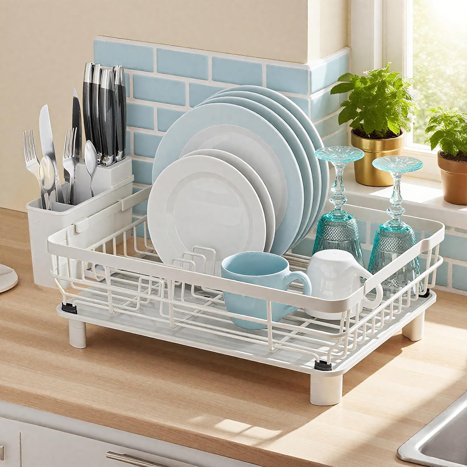 MOUKABAL Dish Drying Rack - Stylish and Durable Kitchen Essential
