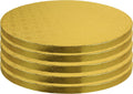 OCreme Cake Board Gold Foil Round Cake Circles - Sturdy 1/2 Thick Pack