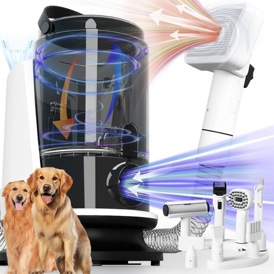 FOTING 8-in-1 Dog Grooming Vacuum: Shedding Control