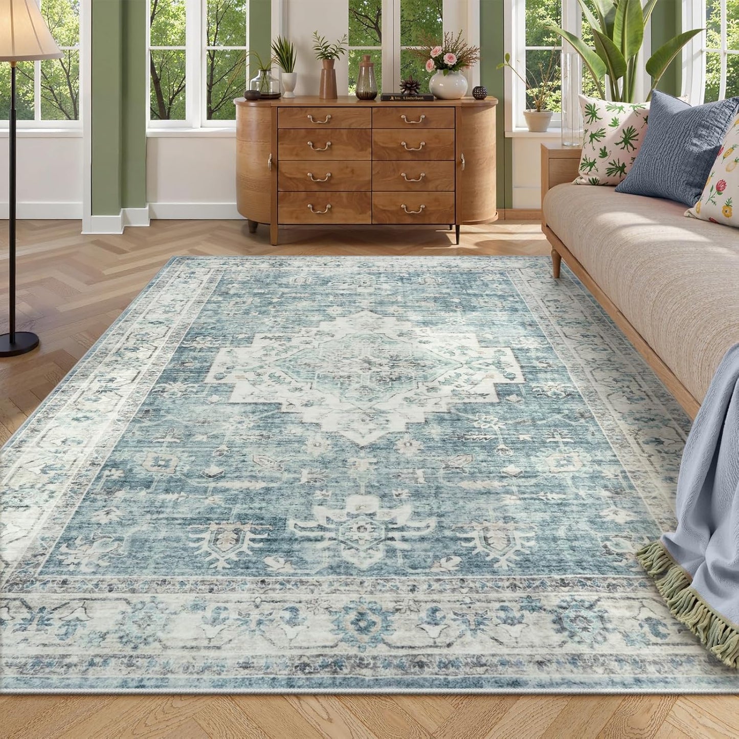 LIVEBOX Washable Area Rug 8x10 for Living Room and Bedroom