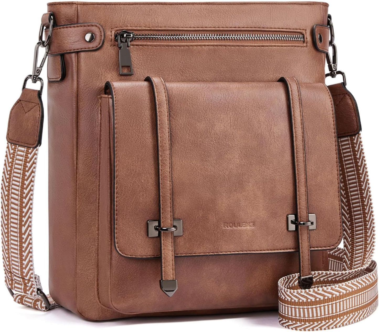 Multi Pocket Crossbody Bags for Women - Stylish Vegan Leather