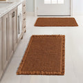 MIULEE Set of 2 Waffle Bathroom Rugs Terracotta - Ultra Absorbent