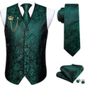 Men's Paisley Jacquard Vest 5PCS Set - Formal Wedding Vest